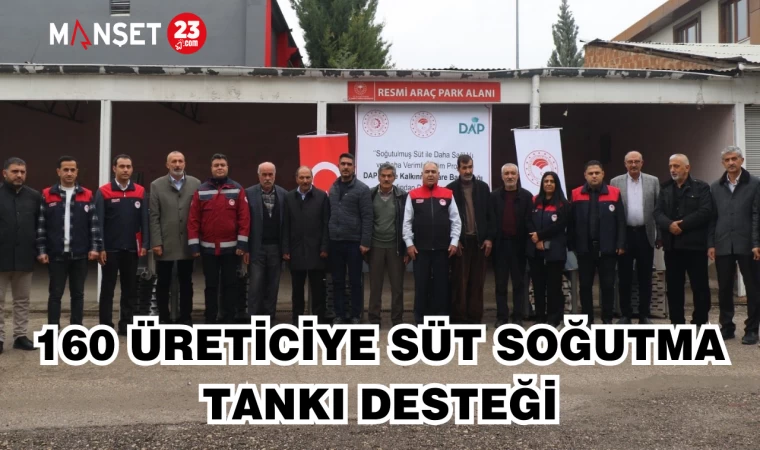 160 ÜRETİCİYE SÜT SOĞUTMA TANKI DESTEĞİ