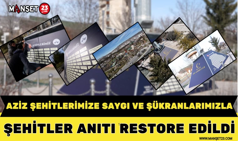 AZİZ ŞEHİTLERİMİZE SAYGI VE ŞÜKRANLARIMIZLA… ŞEHİTLER ANITI RESTORE EDİLDİ