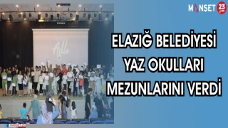 ELAZIĞ BELEDİYESİ YAZ OKULLARI MEZUNLARINI VERDİ