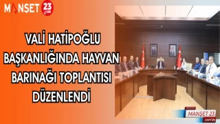 VALİ HATİPOĞLU BAŞKANLIĞINDA HAYVAN BARINAĞI TOPLANTISI DÜZENLENDİ