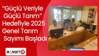 “Güçlü Veriyle Güçlü Tarım” Hedefiyle 2025 Genel Tarım Sayımı Başladı
