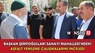 Başkan Şerifoğulları Sanayi Mahallesi’ndeki Asfalt Yenileme Çalışmalarını İnceledi
