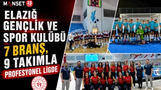 Elazığ Gençlik ve Spor Kulübü 7 Branş, 9 Takımla Profesyonel Ligde