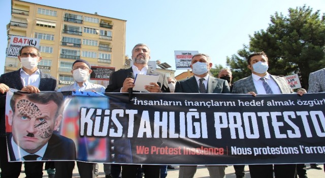 Elazığdan, Fransa Cumhurbaşkanı Macrona tepki