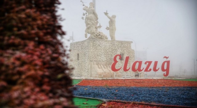 Sessizliğe bürünen Elazığ, sisle kayboldu