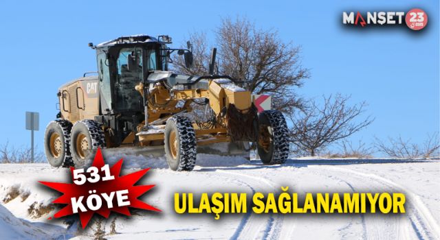 Elazığ'da Kar Nedeniyle 531 Köy Yolu Ulaşıma Kapalı