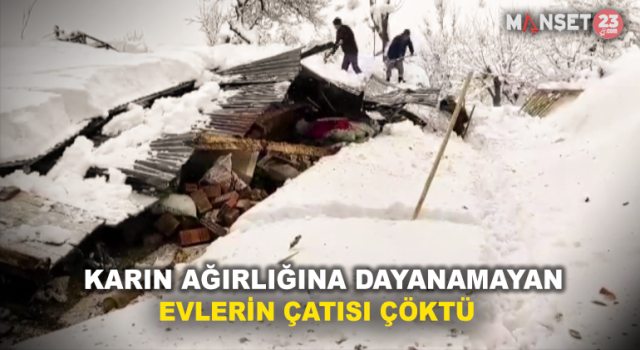 Elazığ’da Kardan Üç Evin Çatısı Çöktü