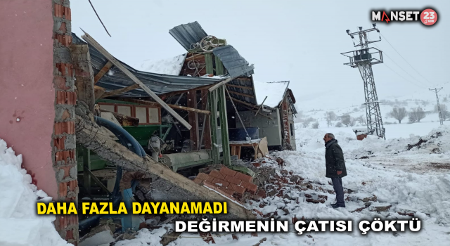 Kar Yağışına Dayanamayan Un Değirmeni Çöktü
