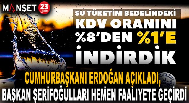 Cumhurbaşkanı Erdoğan açıkladı, Başkan Şerifoğulları hemen faaliyete geçirdi
