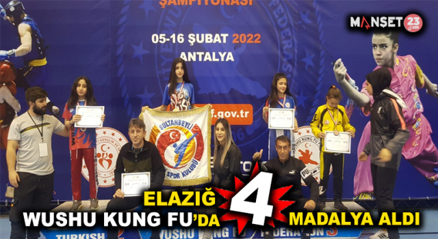 Elazığ, Wushu Kung Fu’da 4 Madalya Aldı