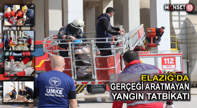 Elazığ’da Gerçeği Aratmayan Deprem Ve Yangın Tatbikatı
