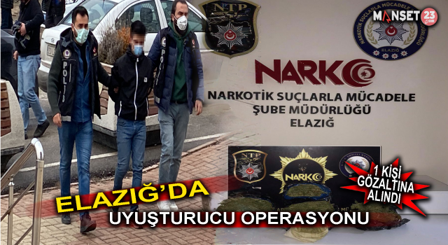 Elazığ'da Uyuşturucu Operasyonu: 1 Gözaltı