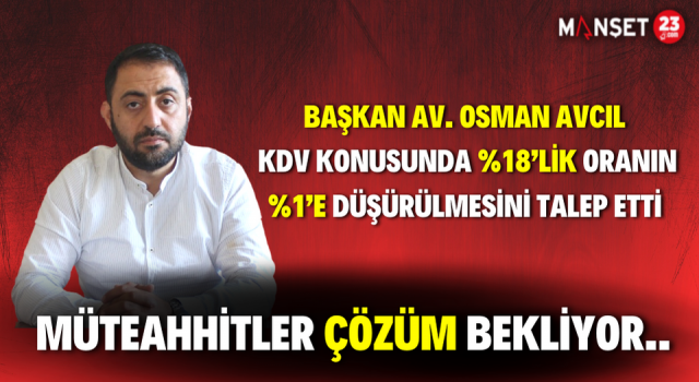 Müteahhitler Çözüm Bekliyor