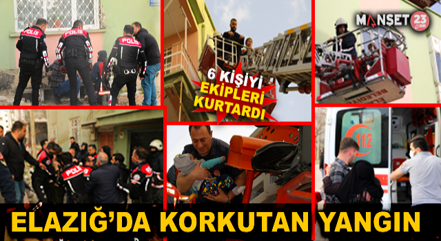 Elazığ’da Ev Yangını: 6 Kişi İtfaiye Tarafından Kurtarıldı
