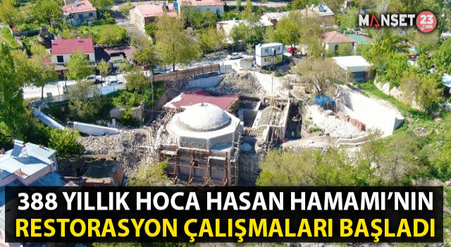 388 yıllık Hoca Hasan Hamamı'nda Restorasyon Çalışmaları Başladı