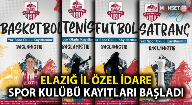 Elazığ İl Özel İdaresi Spor Kulübü Kayıtlara Başladı