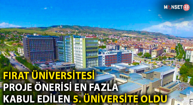 Fırat Üniversitesi Proje Önerisi En Fazla Kabul Edilen 5'İnci Üniversite Oldu