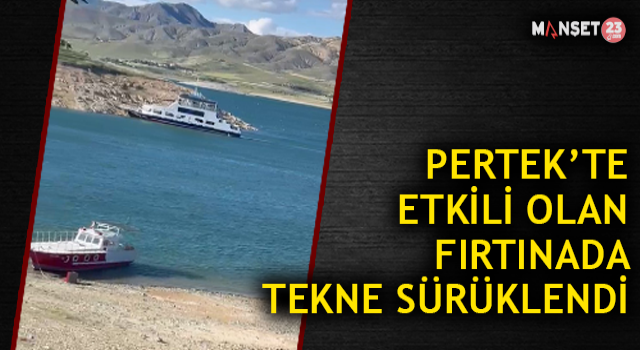 Pertek’te Fırtına Feribotu Sürükledi