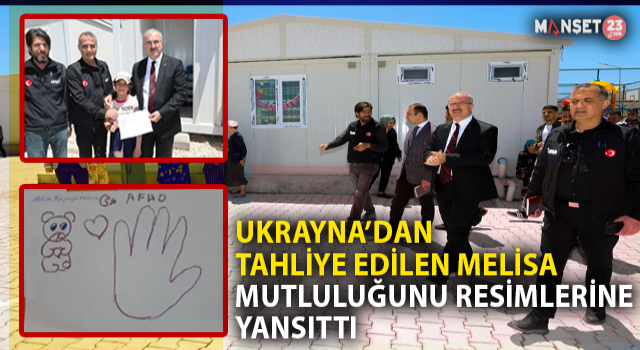 Ukrayna'dan Tahliye Edilen 8 Yaşındaki Melisa Mutluluğunu Resimlerine Yansıttı