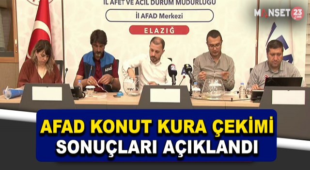 AFAD Kuraları Çekilen ve Hak Sahibi Olan 164 Vatandaşın Listesini Açıkladı