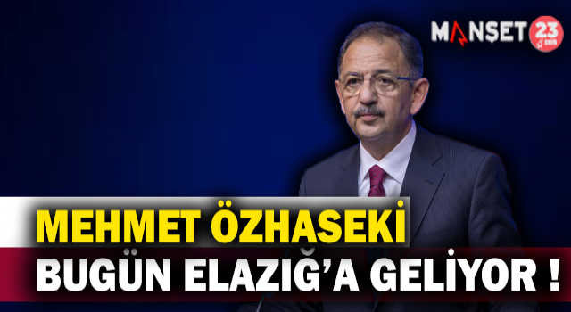 Başkan Yardımcısı Özhaseki, Perşembe Elazığ’a Gelecek