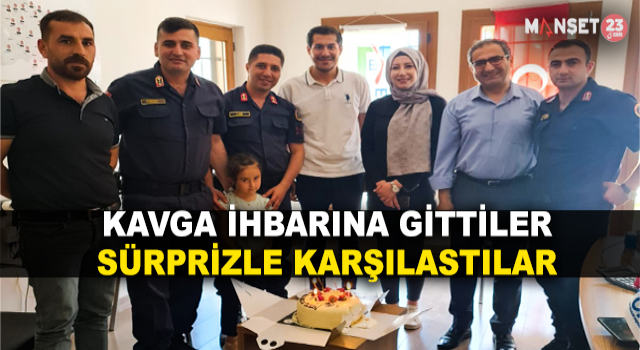 Kavga İhbarına Giden Jandarmaya Sürpriz Kutlama