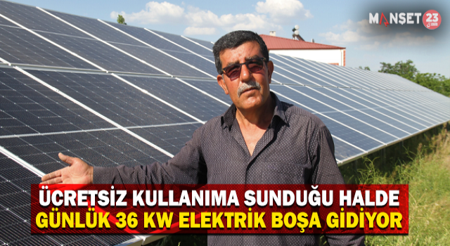 Tasarruf Etmek İçin GES Kurdu, Günlük 360 Kilowatt Elektrik Boşa Gidiyor