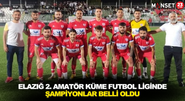 Elazığ 2. Amatör Küme Futbol Liginde Şampiyonlar Belli Oldu