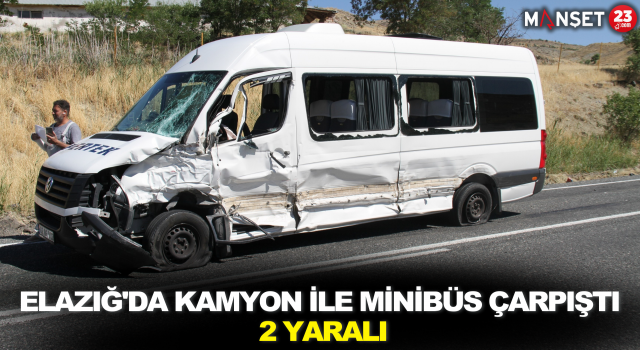 Elazığ'da Kamyon İle Minibüs Çarpıştı: 2 Yaralı