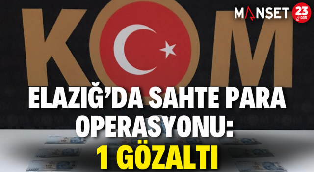 Elazığ’da Sahte Para Operasyonu: 1 Gözaltı