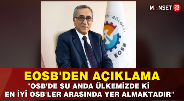 EOSB'den Açıklama