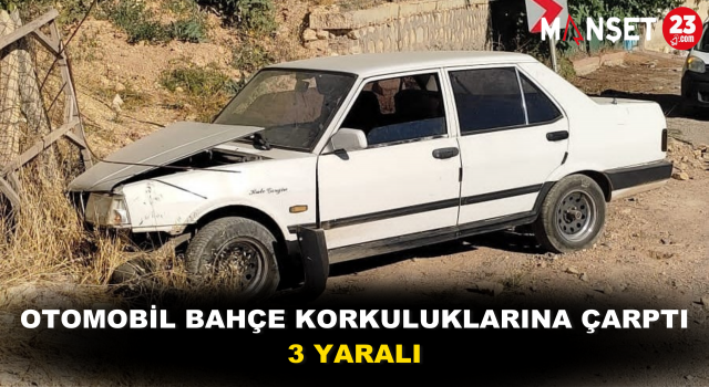 Otomobil Bahçe Korkuluklarına Çarptı: 3 Yaralı