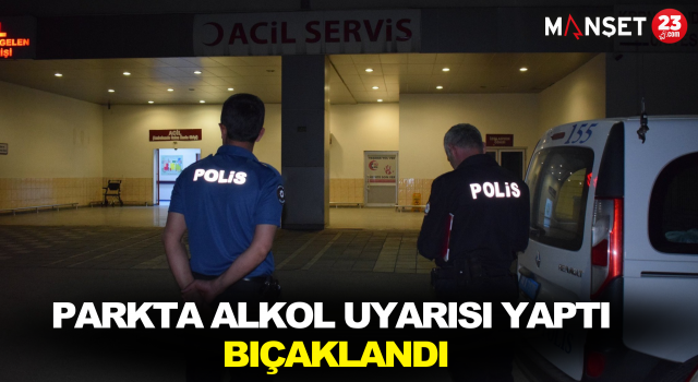 Parkta Alkol Uyarısı Yaptı, Bıçaklandı