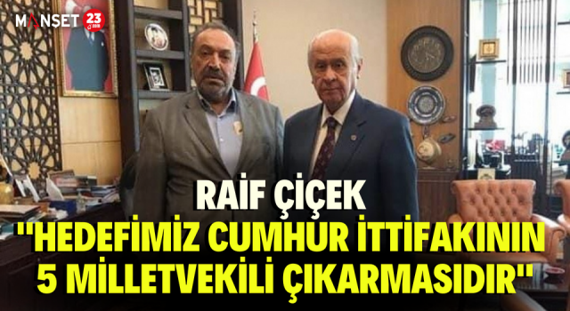 Raif Çiçek: "Vatandaşlar Türkiye’nin Beka Sorununu Düşünmeli"