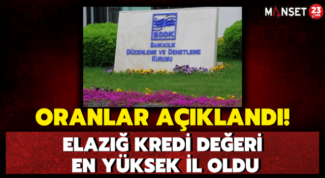 Elazığ, Kredi Değerinde Kaç Bin TL İle En Yüksek İl Oldu?