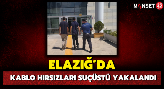 Elazığ’da Kablo Hırsızları Suçüstü Yakalandı
