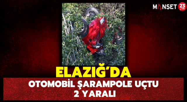 Elazığ’da Otomobil Şarampole Uçtu: 2 Yaralı