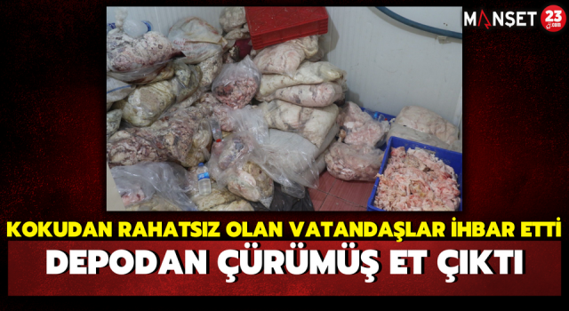 Kokudan Rahatsız Olan Vatandaşlar İhbar Etti, Depodan Çürümüş Et Çıktı