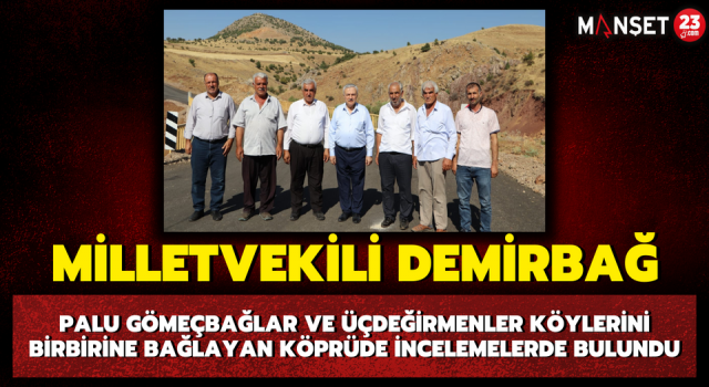Milletvekili Demirbağ, Palu Gömeçbağlar Ve Üçdeğirmenler Köylerini Birbirine Bağlayan Köprüde İncelemelerde Bulundu