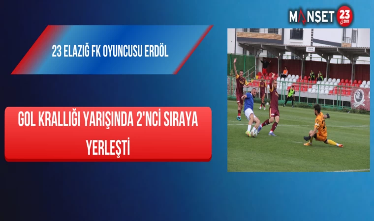 23 Elazığ FK Oyuncusu Erdöl, Gol Krallığı Yarışında 2'nci Sıraya Yerleşti