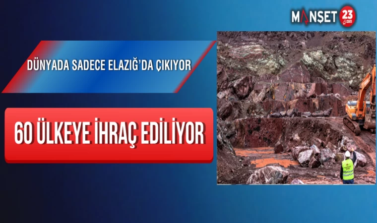 Dünyada Sadece Elazığ’da Çıkıyor, 60 Ülkeye İhraç Ediliyor