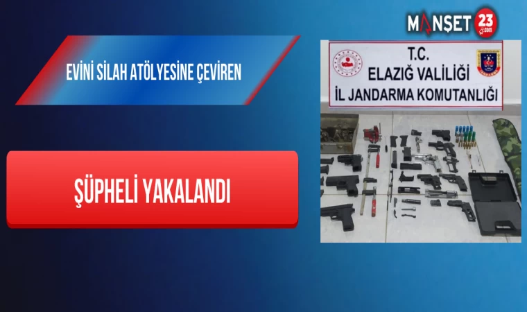 Evini Silah Atölyesine Çeviren Şüpheli Yakalandı