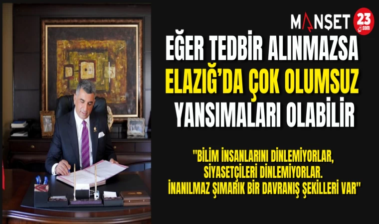 Milletvekili Erol: Elazığ, Bingöl ve Tunceli de Afet Bölgesi İlan Edilmeli