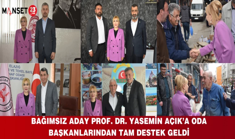 BAĞIMSIZ ADAY PROF. DR. YASEMİN AÇIK’A ODA BAŞKANLARINDAN TAM DESTEK GELDİ