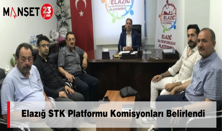 Elazığ STK Platformu Komisyonları Belirlendi