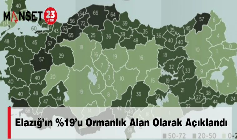 Elazığ’ın %19’u Ormanlık Alan Olarak Açıklandı