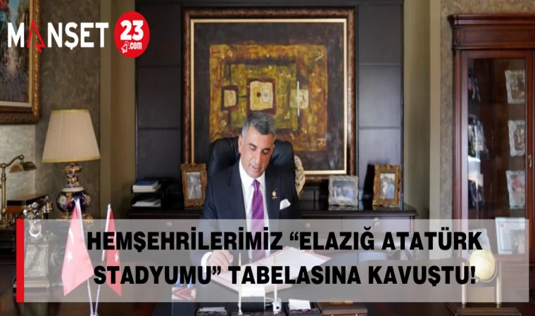 HEMŞEHRİLERİMİZ “ELAZIĞ ATATÜRK STADYUMU” TABELASINA KAVUŞTU!