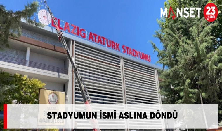 Stadyumun İsmi Aslına Döndü