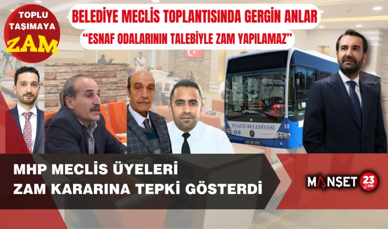 TOPLU TAŞIMA ÜCRETLERİNE ZAM TEKLİFİNİ MHP GRUP ÜYELERİ REDDETTİ