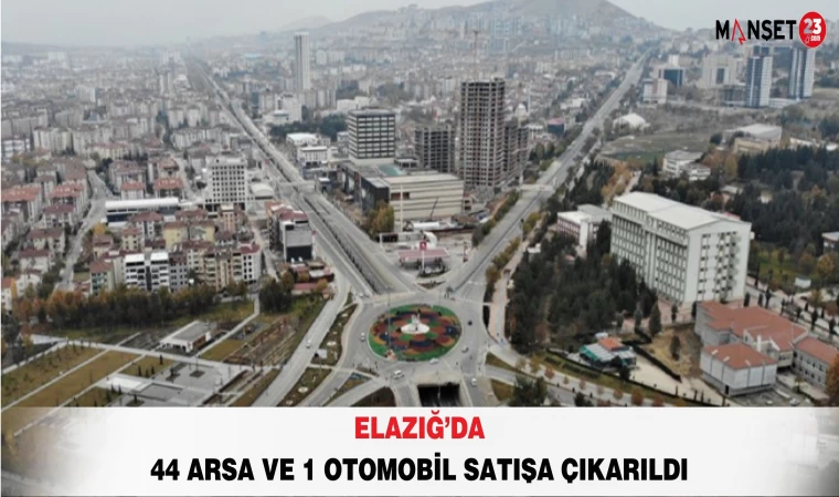 Elazığ’da 44 Arsa ve 1 Otomobil Satışa Çıkarıldı